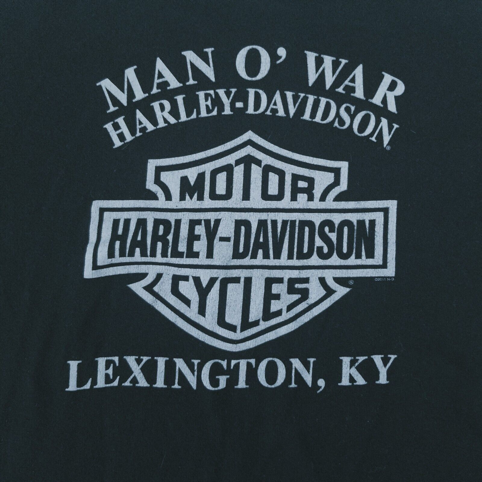 Harley Davidson Tshirt Adult Xl Black Man O War Lexington Ky Motorcycles Biker
